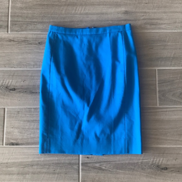Blue J. Crew pencil skirt 0P - Picture 1 of 2